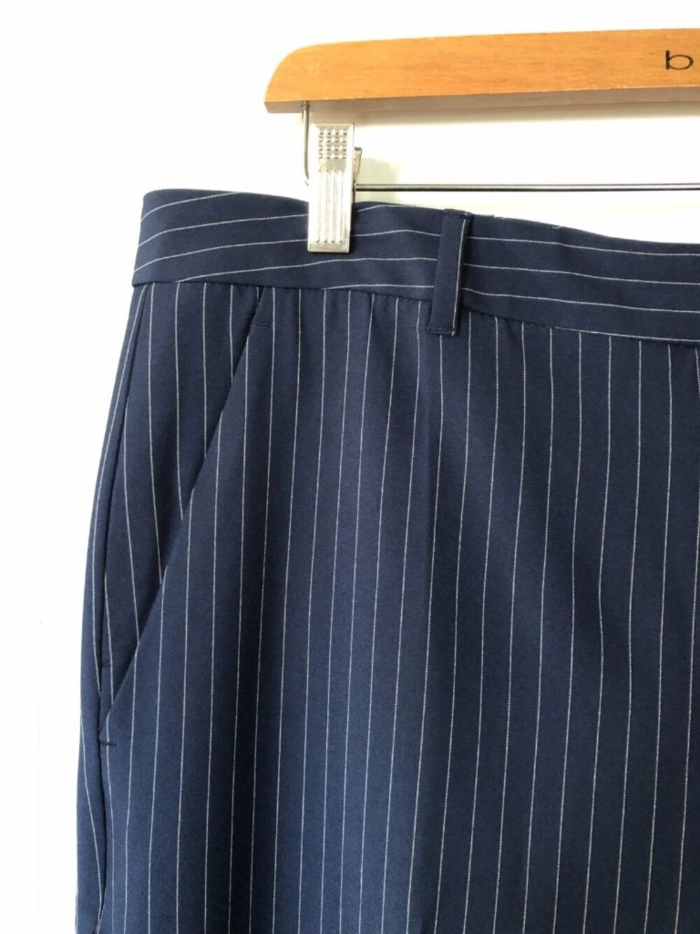 Banana Republic Blue Stripe Bootcut Fit Dress Pants Work Trousers Womens Size 16 - Picture 4 of 11